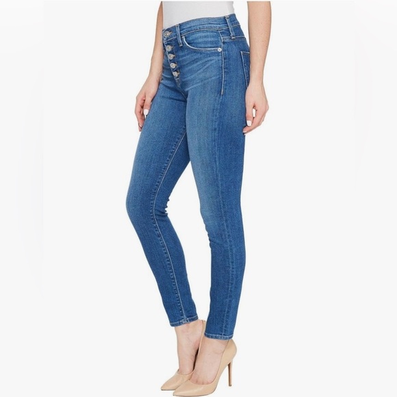 Hudson Jeans Ciara Super Skinny Exposed Button Low Rise Size 25 NWT $198 MSRP - Picture 2 of 14